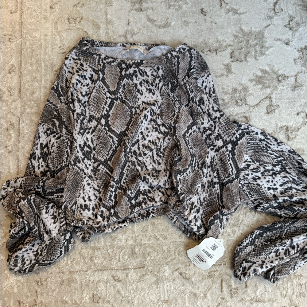 Snakeskin Print Top